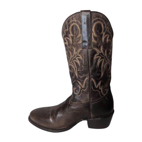 J.B. DILLON Distressed Brown Leather Western Boot Size 7EE - Picture 6 of 10